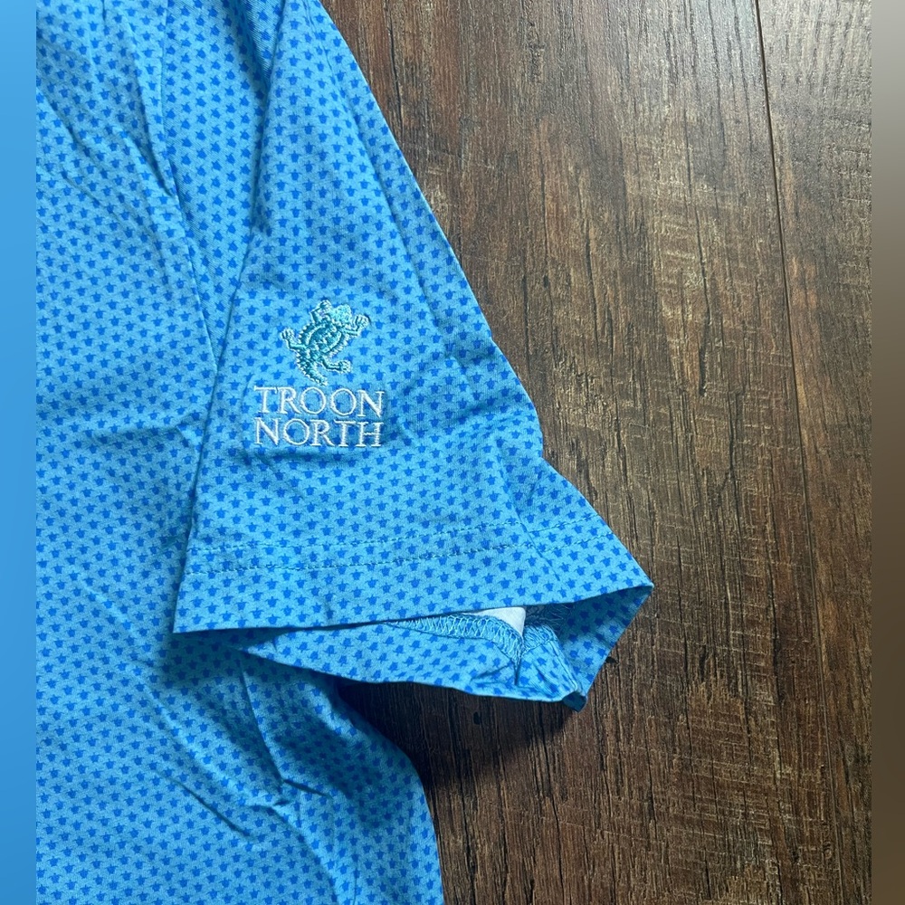 Peter Millar Light Blue Patterned Casual Shirt - image 3